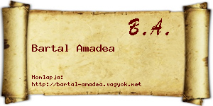 Bartal Amadea névjegykártya